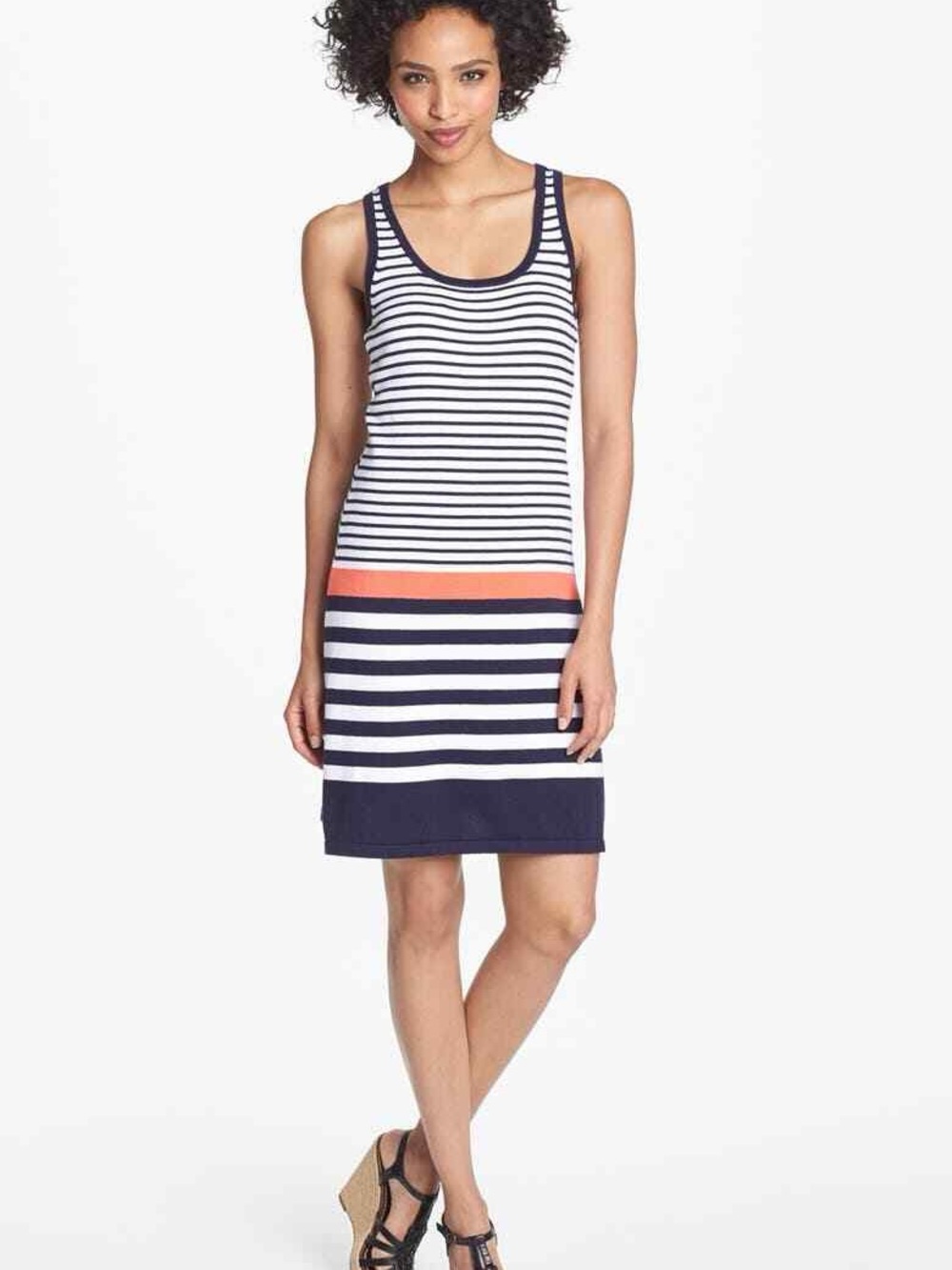 Lilly Pulitzer Stanton Resort White Buoy Sripe Racerback Sweater Dress XS